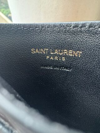 Pasjeshouder, Saint Laurent Paris, Quilted Leather, Zwart